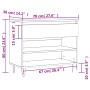 Mueble zapatero madera contrachapada gris Sonoma 70x36x60 cm en Zapateros y organizadores de calzado | Comprar online en Foru.es