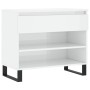 Mueble zapatero madera contrachapada blanco brillo 70x36x60 cm en Zapateros y organizadores de calzado | Comprar online en Foru.