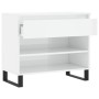 Mueble zapatero madera contrachapada blanco brillo 70x36x60 cm en Zapateros y organizadores de calzado | Comprar online en Foru.