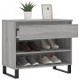 Mueble zapatero madera contrachapada gris hormigón 70x36x60 cm en Zapateros y organizadores de calzado | Comprar online en Foru.