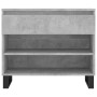 Mueble zapatero madera contrachapada gris hormigón 70x36x60 cm en Zapateros y organizadores de calzado | Comprar online en Foru.