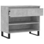 Mueble zapatero madera contrachapada gris hormigón 70x36x60 cm en Zapateros y organizadores de calzado | Comprar online en Foru.