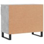 Mueble zapatero madera contrachapada gris hormigón 70x36x60 cm en Zapateros y organizadores de calzado | Comprar online en Foru.