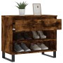 Mueble zapatero madera contrachapada roble ahumado 70x36x60 cm en Zapateros y organizadores de calzado | Comprar online en Foru.