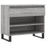 Mueble zapatero madera contrachapada gris Sonoma 70x36x60 cm en Zapateros y organizadores de calzado | Comprar online en Foru.es