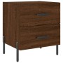 Mesita noche 2 uds madera ingeniería marrón roble 40x35x47,5 cm de vidaXL, Mesitas de noche - Ref: Foro24-827339, Precio: 99,...