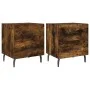 Nightstand 2 pcs engineered wood smoked oak 40x35x47.5cm by vidaXL, Nightstands - Ref: Foro24-827351, Price: 65,50 €, Discoun...