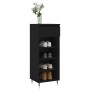 Mueble zapatero madera contrachapada negro 40x36x105 cm en Zapateros y organizadores de calzado | Comprar online en Foru.es
