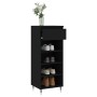 Mueble zapatero madera contrachapada negro 40x36x105 cm en Zapateros y organizadores de calzado | Comprar online en Foru.es