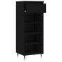 Mueble zapatero madera contrachapada negro 40x36x105 cm en Zapateros y organizadores de calzado | Comprar online en Foru.es