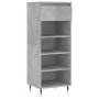Mueble zapatero madera contrachapada gris hormigón 40x36x105 cm en Zapateros y organizadores de calzado | Comprar online en Foru