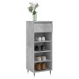 Mueble zapatero madera contrachapada gris hormigón 40x36x105 cm en Zapateros y organizadores de calzado | Comprar online en Foru