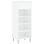 Mueble zapatero madera contrachapada blanco brillo 40x36x105 cm en Zapateros y organizadores de calzado | Comprar online en Foru