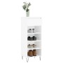 Mueble zapatero madera contrachapada blanco brillo 40x36x105 cm en Zapateros y organizadores de calzado | Comprar online en Foru