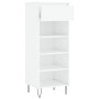 Mueble zapatero madera contrachapada blanco brillo 40x36x105 cm en Zapateros y organizadores de calzado | Comprar online en Foru
