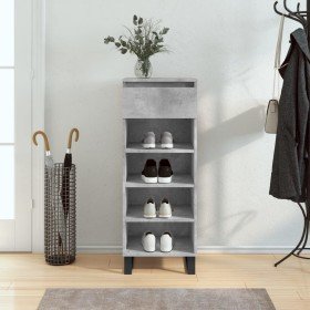 Mueble zapatero madera contrachapada gris hormigón 40x36x105 cm en Zapateros y organizadores de calzado | Comprar online en Foru