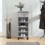 Mueble zapatero madera contrachapada gris hormigón 40x36x105 cm en Zapateros y organizadores de calzado | Comprar online en Foru