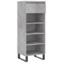 Mueble zapatero madera contrachapada gris hormigón 40x36x105 cm en Zapateros y organizadores de calzado | Comprar online en Foru