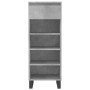 Mueble zapatero madera contrachapada gris hormigón 40x36x105 cm en Zapateros y organizadores de calzado | Comprar online en Foru
