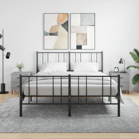 Mesitas noche 2 uds madera ingeniería gris Sonoma 40x35x47,5 cm de vidaXL, Mesitas de noche - Ref: Foro24-827353, Precio: 75,...