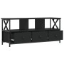 Mueble de TV hierro y madera contrachapada negro 102x33x45 cm en Muebles TV | Comprar online en Foru.es