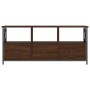 Mueble TV hierro madera contrachapada roble marrón 102x33x45 cm en Muebles TV | Comprar online en Foru.es