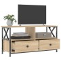Mueble TV hierro y madera contrachapada roble Sonoma 90x33x45cm en Muebles TV | Comprar online en Foru.es