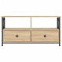 Mueble TV hierro y madera contrachapada roble Sonoma 90x33x45cm en Muebles TV | Comprar online en Foru.es