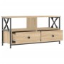 Mueble TV hierro y madera contrachapada roble Sonoma 90x33x45cm en Muebles TV | Comprar online en Foru.es