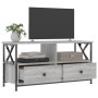 Mueble TV hierro y madera contrachapada gris Sonoma 90x33x45 cm en Muebles TV | Comprar online en Foru.es