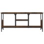 Mueble TV hierro madera contrachapada roble ahumado 100x35x45cm en Muebles TV | Comprar online en Foru.es
