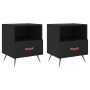 Mesitas de noche 2 uds madera ingeniería negro 40x35x47,5 cm de vidaXL, Mesitas de noche - Ref: Foro24-827375, Precio: 74,48 ...