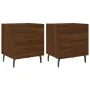 Bedside table 2 units engineered wood brown oak 40x35x47.5 cm by vidaXL, Nightstands - Ref: Foro24-827355, Price: 67,24 €, Di...