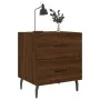Bedside table 2 units engineered wood brown oak 40x35x47.5 cm by vidaXL, Nightstands - Ref: Foro24-827355, Price: 67,24 €, Di...
