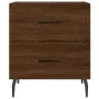 Bedside table 2 units engineered wood brown oak 40x35x47.5 cm by vidaXL, Nightstands - Ref: Foro24-827355, Price: 67,24 €, Di...
