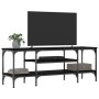 Mueble de TV hierro y madera contrachapada negro 121x35x45 cm en Muebles TV | Comprar online en Foru.es