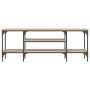 Mueble TV madera de ingeniería y hierro Sonoma 121x35x45 cm en Muebles TV | Comprar online en Foru.es