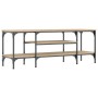 Mueble TV madera de ingeniería y hierro Sonoma 121x35x45 cm en Muebles TV | Comprar online en Foru.es