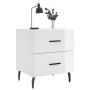 Mesita noche 2 uds madera ingeniería blanco brillo 40x35x47,5cm de vidaXL, Mesitas de noche - Ref: Foro24-827345, Precio: 98,...
