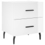 Mesita noche 2 uds madera ingeniería blanco brillo 40x35x47,5cm de vidaXL, Mesitas de noche - Ref: Foro24-827345, Precio: 98,...