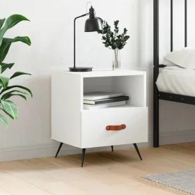 White engineered wood bedside table 40x35x47.5 cm by vidaXL, Nightstands - Ref: Foro24-827372, Price: 42,57 €, Discount: %