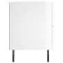 Mesita noche 2 uds madera ingeniería blanco brillo 40x35x47,5cm de vidaXL, Mesitas de noche - Ref: Foro24-827345, Precio: 98,...