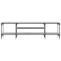 Mueble TV hierro y madera contrachapada gris Sonoma 161x35x45cm en Muebles TV | Comprar online en Foru.es