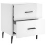 Mesita noche 2 uds madera ingeniería blanco brillo 40x35x47,5cm de vidaXL, Mesitas de noche - Ref: Foro24-827345, Precio: 98,...