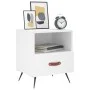 White engineered wood bedside table 40x35x47.5 cm by vidaXL, Nightstands - Ref: Foro24-827372, Price: 42,57 €, Discount: %