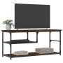 Mueble de TV contrachapada y acero roble ahumado 103x38x46,5 cm en Muebles TV | Comprar online en Foru.es