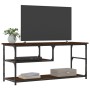 Mueble de TV contrachapada y acero marrón roble 103x38x46,5 cm en Muebles TV | Comprar online en Foru.es