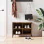 Zapatero madera de ingeniería roble ahumado 69x35x50 cm en Zapateros y organizadores de calzado | Comprar online en Foru.es