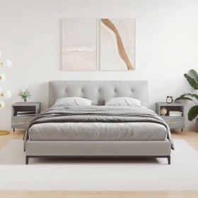 Mesitas noche 2 uds madera ingeniería gris Sonoma 40x35x47,5 cm de vidaXL, Mesitas de noche - Ref: Foro24-827401, Precio: 60,...