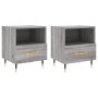 Mesitas noche 2 uds madera ingeniería gris Sonoma 40x35x47,5 cm de vidaXL, Mesitas de noche - Ref: Foro24-827401, Precio: 60,...